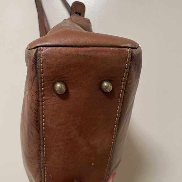 Vintage Patricia Nash Map Signature Design Leather Handbag Purse Shoulder Bag - Picture 7 of 16